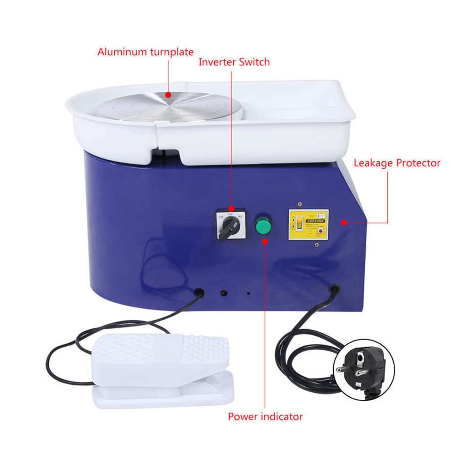 Pottery Wheel Brushless Electric Pottery Wheel Machine 350W 24cm Pottery Forming Machine Pottery Wheel Ceramic Machine for Student and Amateur Which Rotates Smoothly