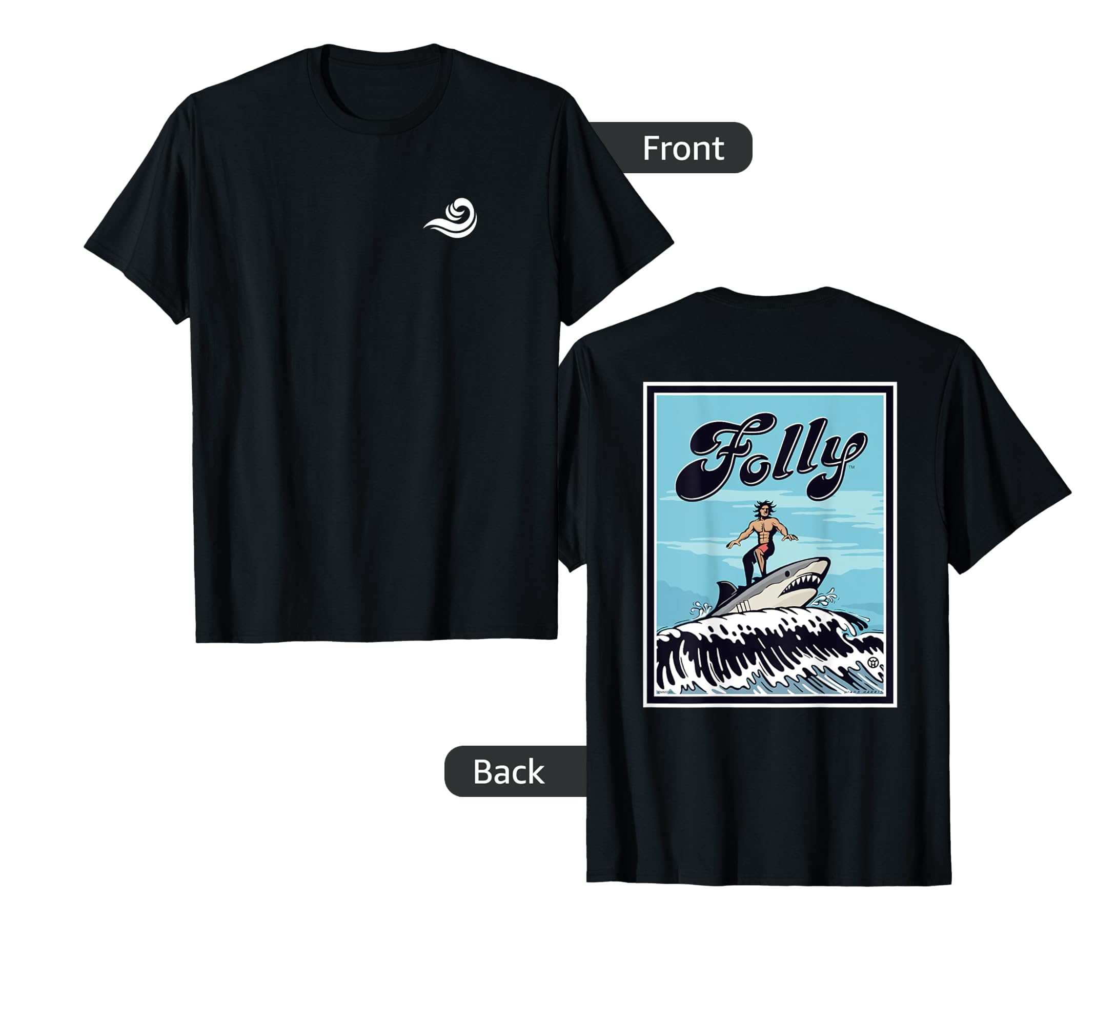 Amazon.com: Folly Wave logo surf t-shirt : Clothing, Shoes & Jewelry