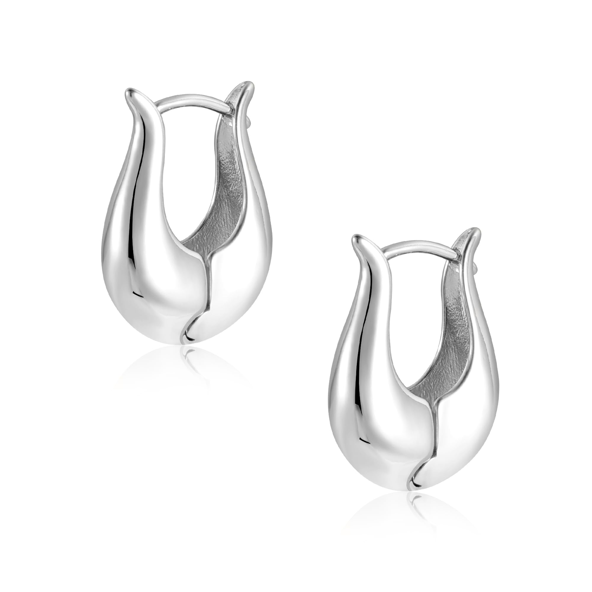ALEXCRAFT orecchini in argento 925 da donna, piccoli orecchini a cerchio orecchini in argento sterling ipoallergenici mini orecchini spessi piccoli orecchini a cerchio abbracci larghi