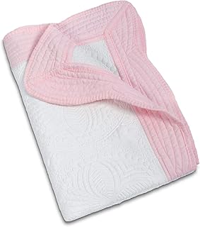 MONOBLANKS Baby Quilt Personlized Monogram Lightweight Embossed Scallope...