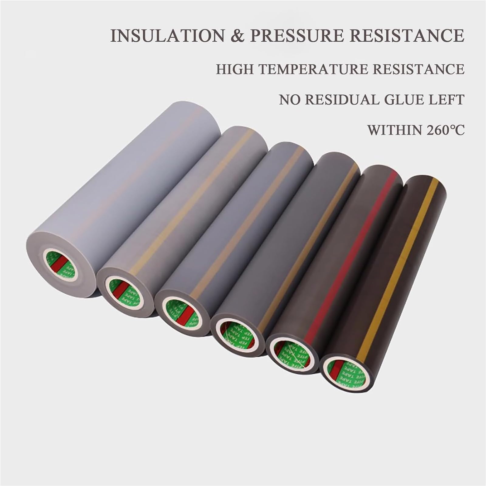 Nastro isolante ad alta temperatura - Adesivo PTFE spesso 0,5 mm, largo 13-20 mm for macchine sigillatrici sottovuoto e industrie elettriche, lungo 10 m,Nastro isolante(19mm)