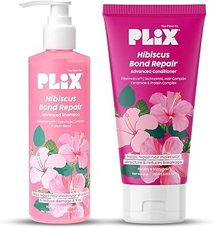 PL.IX - THE PLANT FIX - Hibiscus Bond Repair Shampoo (200ml) + Conditioner (175ml) | Repairs Molecular Structure & Reduces Breakage | FiberHance™ & TechnoHYAL Hair Complex