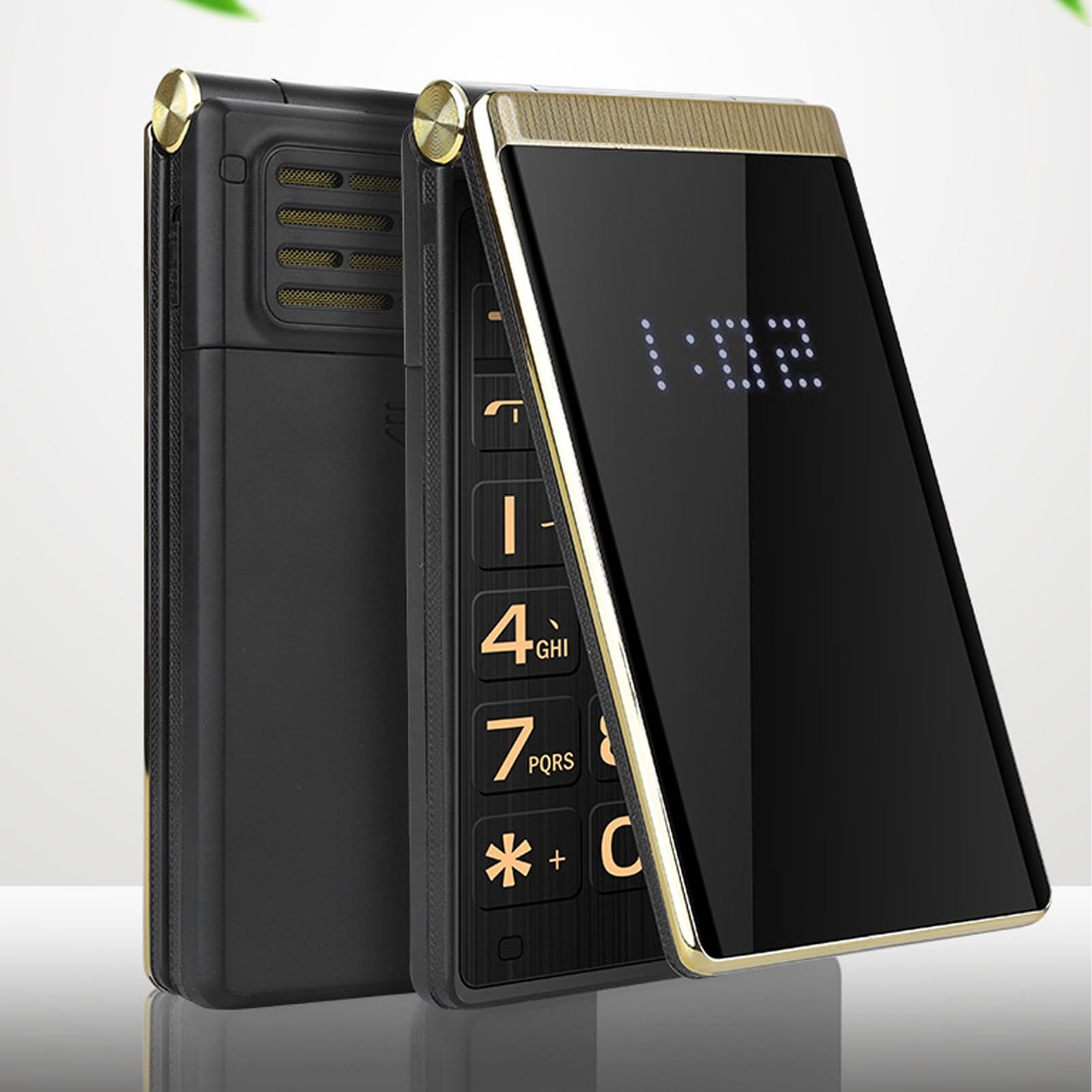 Teléfono Celular con Tapa 2G para Personas Mayores, Diseño de Pantalla Dual con Teléfono con Tapa de 3 Pulgadas, Volumen Alto con Botón Grande de Fuente Grande, Linterna LED,