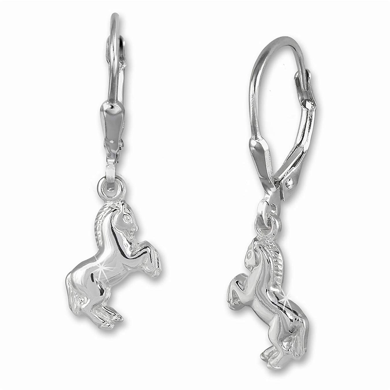 Teenie-weenie Orecchini Per Bambini 925 D'Argento Cavalluccio Marino