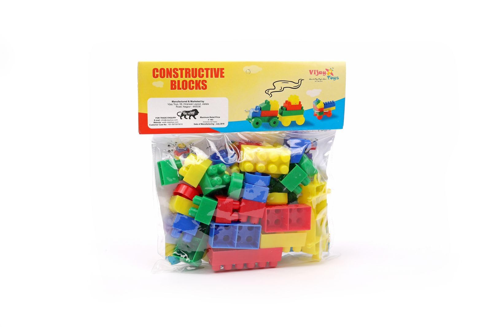 KAIRA TOY Constructive Blocks Junior Building Blocks for Kids with Wheel, Smart Activity Fun and Learning Car Truck Train Blocks, Toys for Kids, Building Bricks and Blocks for Kids (Senior)