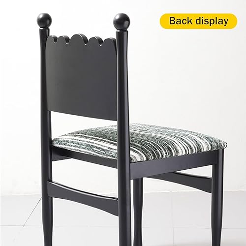 Miniatura 9 de Solid Wood Dining Chair Upholstered Kitchen Chairs, Dining Room Chairs of 4, Black Accent Chair for Kitchen, Dining Room, Living Room,