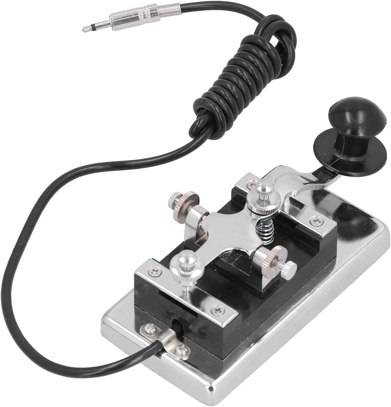 Fishawk K4 Short Wave Radio Morse Code Key, CW Telegraph Hand Key Shortwave Radio Straight Key Teaching Aids Learning Morse Heavy Key Machines for Beginners DIY