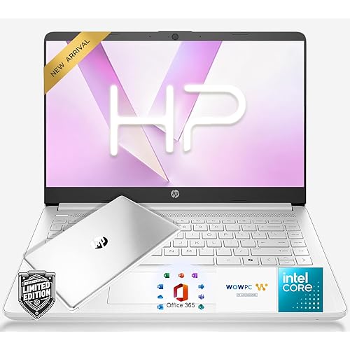 HP Laptop with Copilot AI • Latest Intel 4-Core N150 CPU • 128GB SSD • Windows 11, Microsoft Office 365 Included • Thin & Portable • w/o Mouse