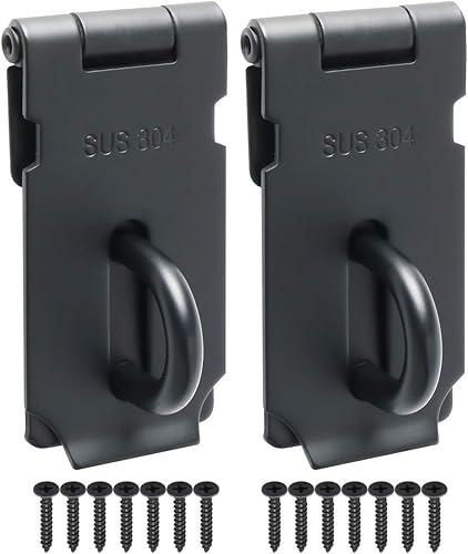 Alise MS9B-3C-2P - 2 cerraduras de puerta, cierre de seguridad de acero inoxidable SUS 304 de 3 pulgadas, con tornillo de fijación para puertas