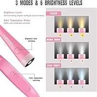 Vista 3 de Glocusent Luz LED de lectura para el cuello, luz de libro para leer en la cama (paquete de 2)