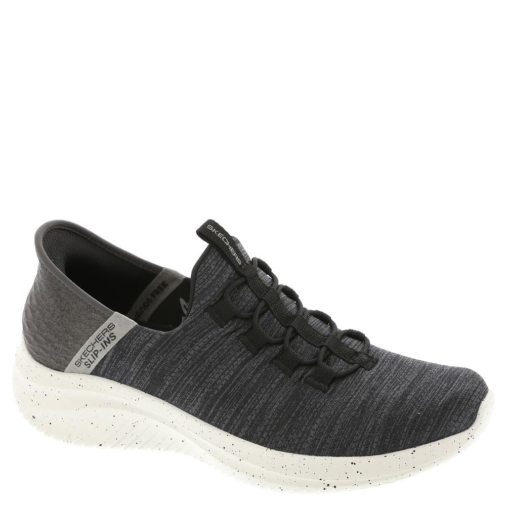 Skechers Herren Ultra Flex 3.0 Right Away Slip-InTurnschuhe, Black Grey White, 46 EU Large