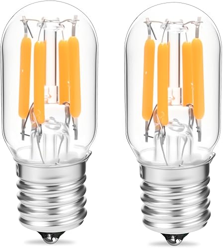 Miniatura 9 de ZSSXOLED Paquete de 5 Bombilla LED C7 E12 de 2 W, bombillas de repuesto C7 para lámparas de sal del Himalaya de 15 a 20 W, base de candelabro E12,