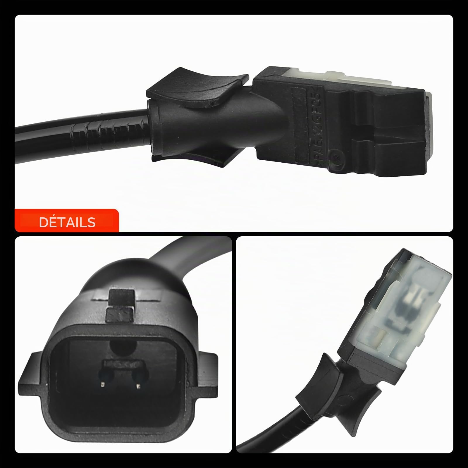Frankberg Capteur ABS 2-Pôles Compatible avec M.e.g.a.n.e II BM0/1 CM0/1 M.e.g.a.n.e II Break KM0/1 Scénic II JM0/1 M.e.g.a.n.e II Coupé-Cabriolet EM0/1 Grand Scénic II JM0/1 Remplacer#