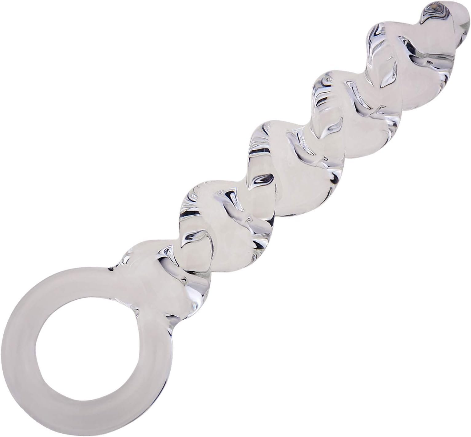 New Screw Style Transparent Glass Crystal Penis Anal Plug