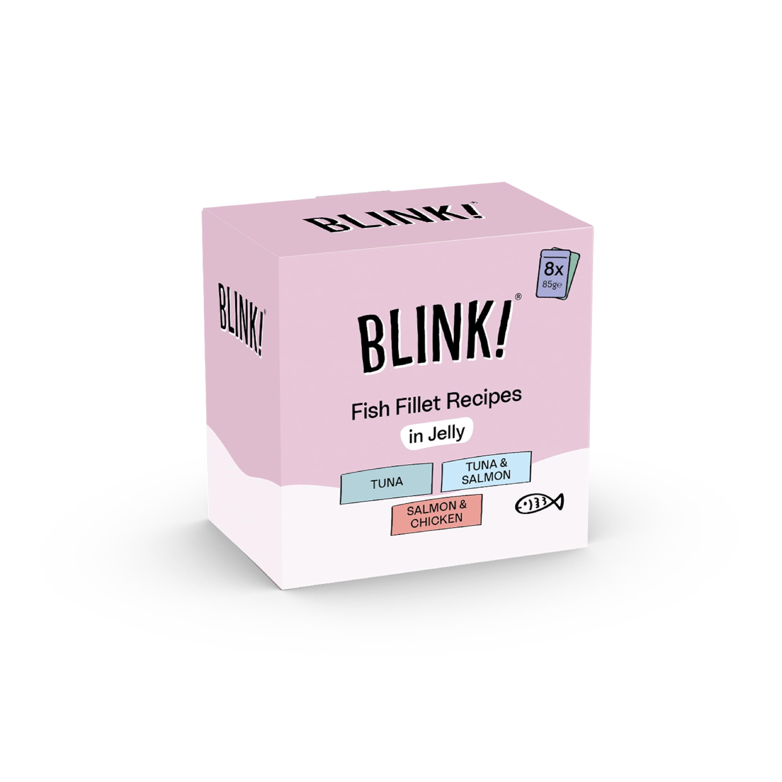 Blink Fish Selection In Jelly Cat Food Multipack - X 85G Salmon Size 8
