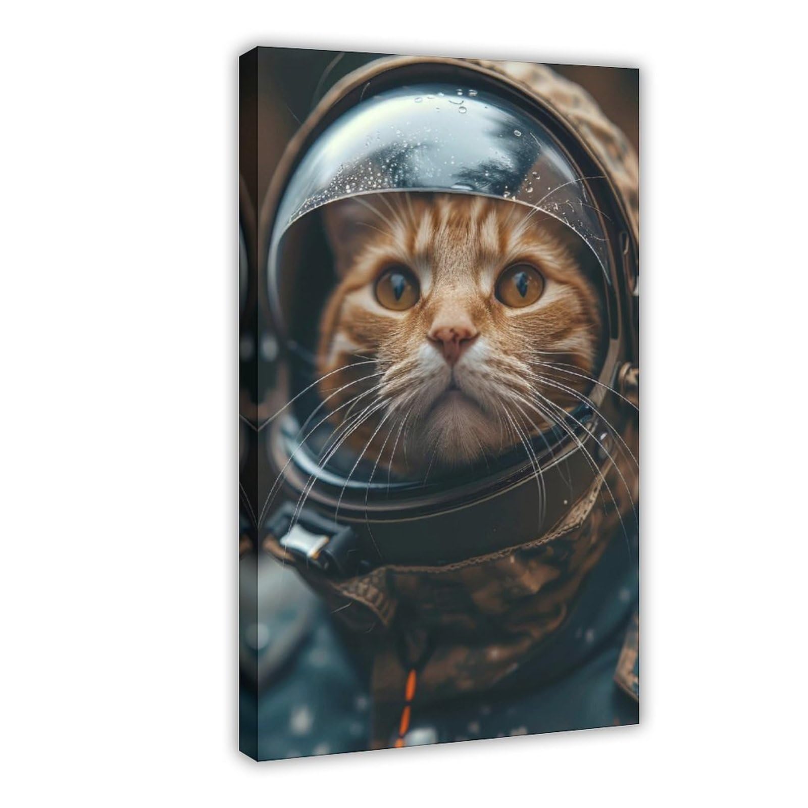 Chat de l'espace decoration murale salon tableau moderne toile - 8