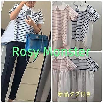 ロージーモンスター　ロゴ刺繍　ボーダーカットソー Amazon.co.jp: rosy monster ロージーモンスター ボーダー