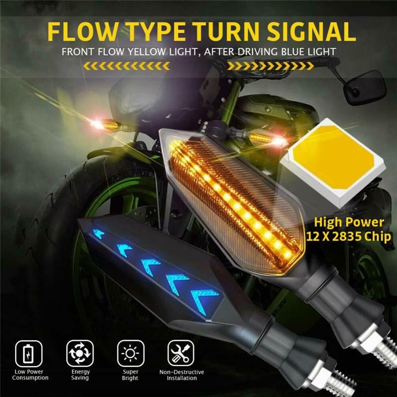 Clignotant LED moto séquentiel et feu de circulation universel