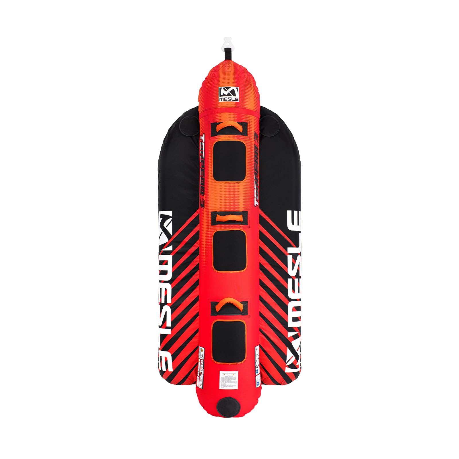 MESLE Tube Torpedo 2, 3, 4 persone Towable Boat 840 D Nylon Gonfiabile per bambini e adulti, per sport acquatici Fun-Tube, barca a banana, scivolo d'acqua, kit di riparazione incluso