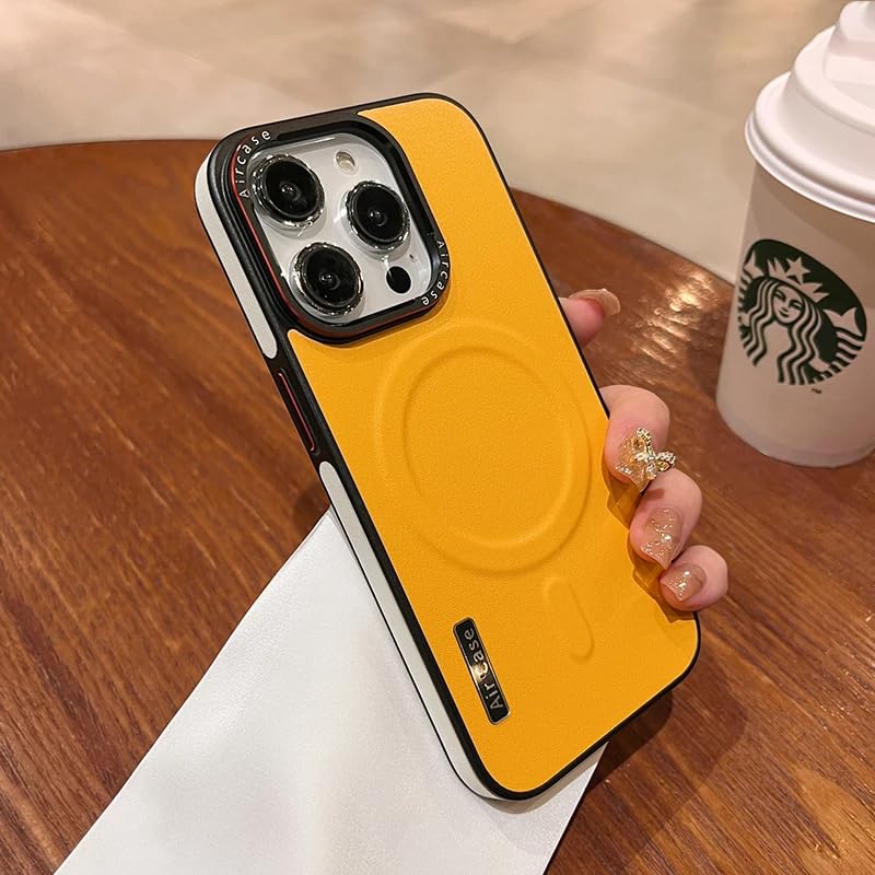 LuxuryKase LK116 Matte Leather Magnetic Mag-Safe Wireless Charging Shockproof Case for iPhone 12 Pro (Leather | White) (B0CXT4YX9K) Amazon Price History, Amazon Price Tracker