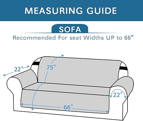 Miniatura 2 de H.VERSAILTEX Funda reversible para sofá, protector de muebles, resistente al agua, con correas elásticas de 2 pulgadas de ancho, funda de sofá para