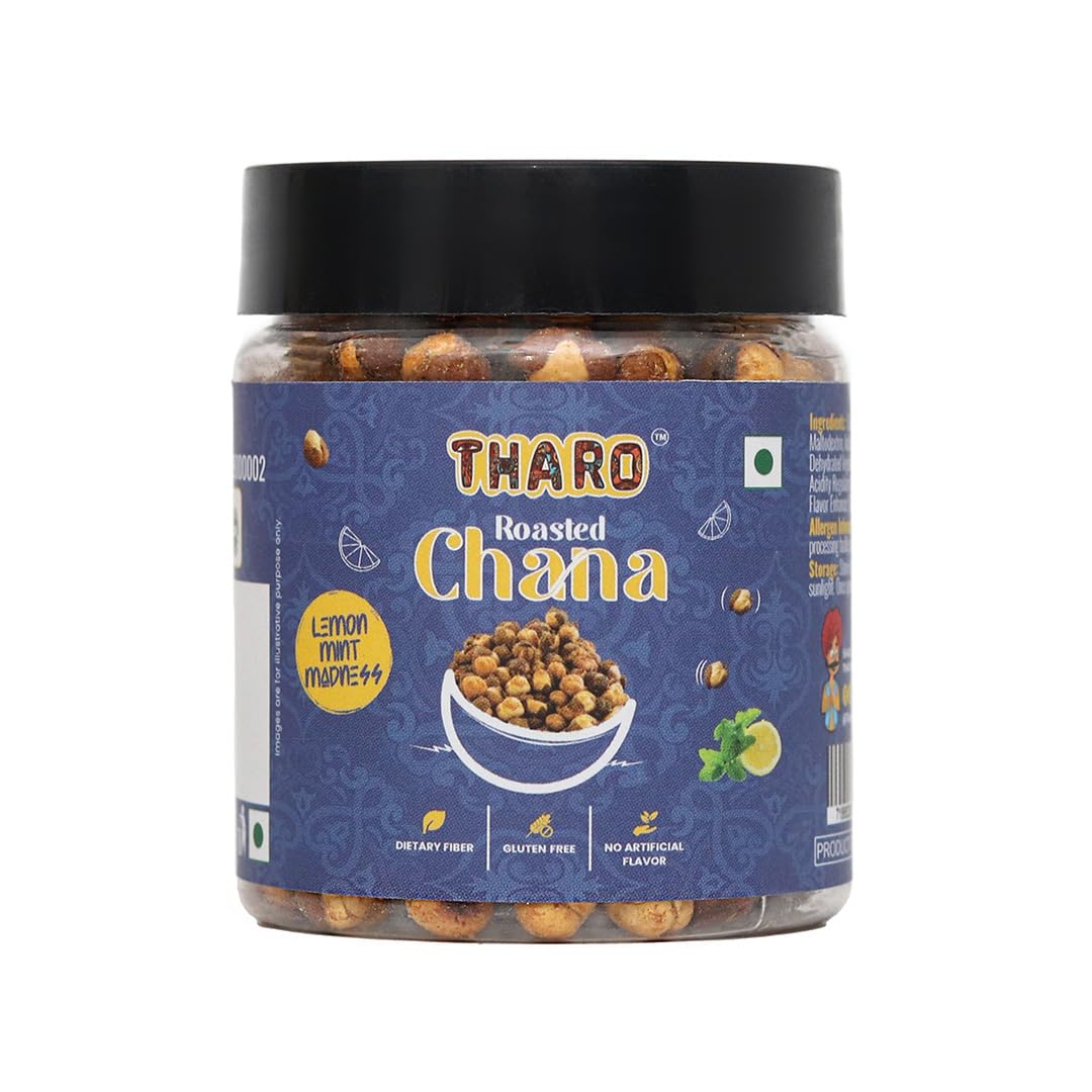 THARO Lime & Pudina Roasted Chana With the Goodness of Olive Oil | 95 Grams x 10 Small Jar | Dietary fibre | Gluten-free | Energy Boost | Improved Skin Health | Healthy Snacks | Pack of 10 | 950 Grams (B0CZDKVXDB) Amazon Price History, Amazon Price Tracker
