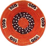 Fair Trade Uganda African Bukedo & Raffia Bowl #UR5916, 15-16" Across