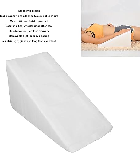 Miniatura 2 de Cuña de espuma para cama, posición estable, suave, ergonómica, después de la cirugía, almohada de cuña con funda extraíble para levantamiento de