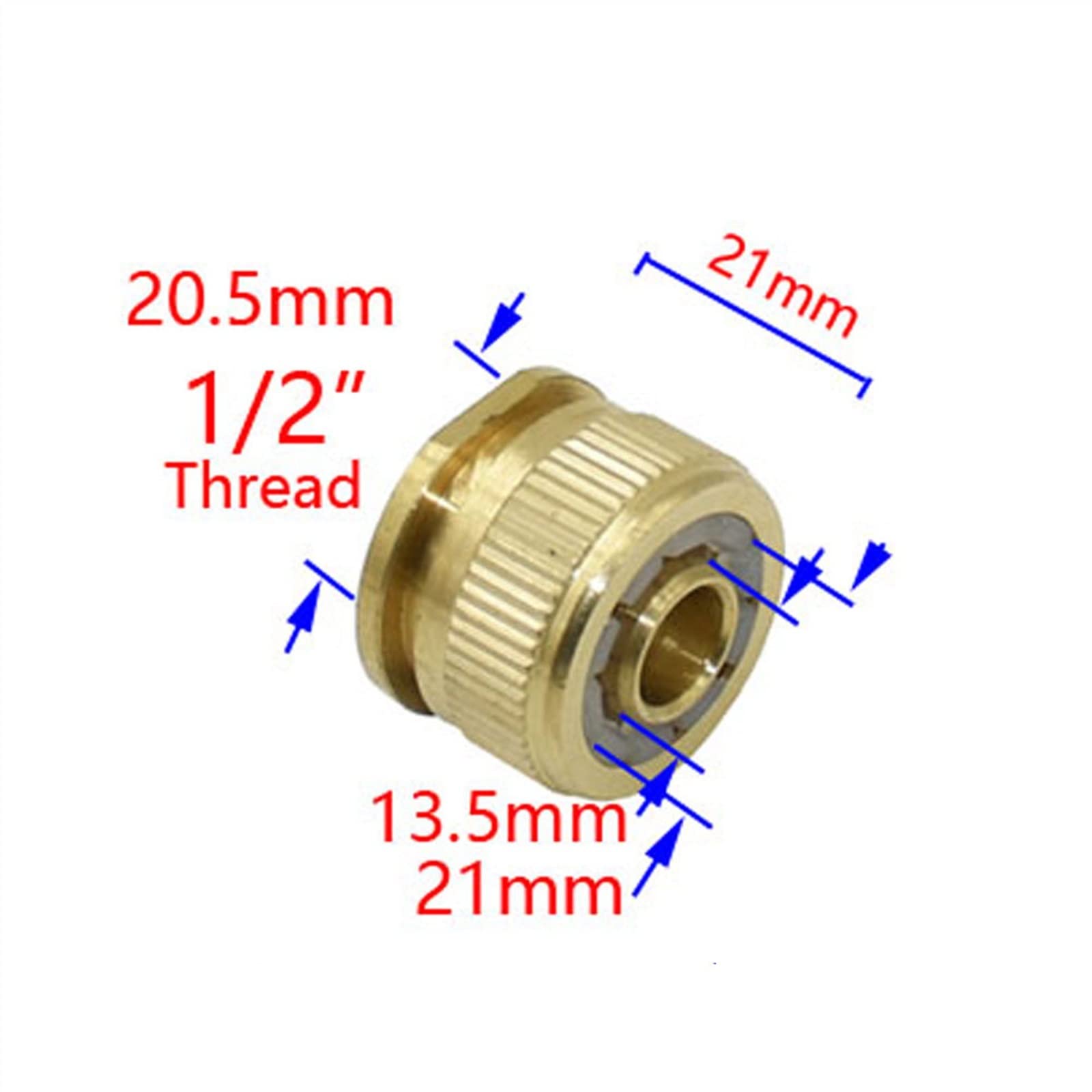 GANDE Conector rápido de Manguera Conector Waterstop de Cobre 16mm 20mm Adaptador de Manguera de riego 5 uds (Color : 1I2)