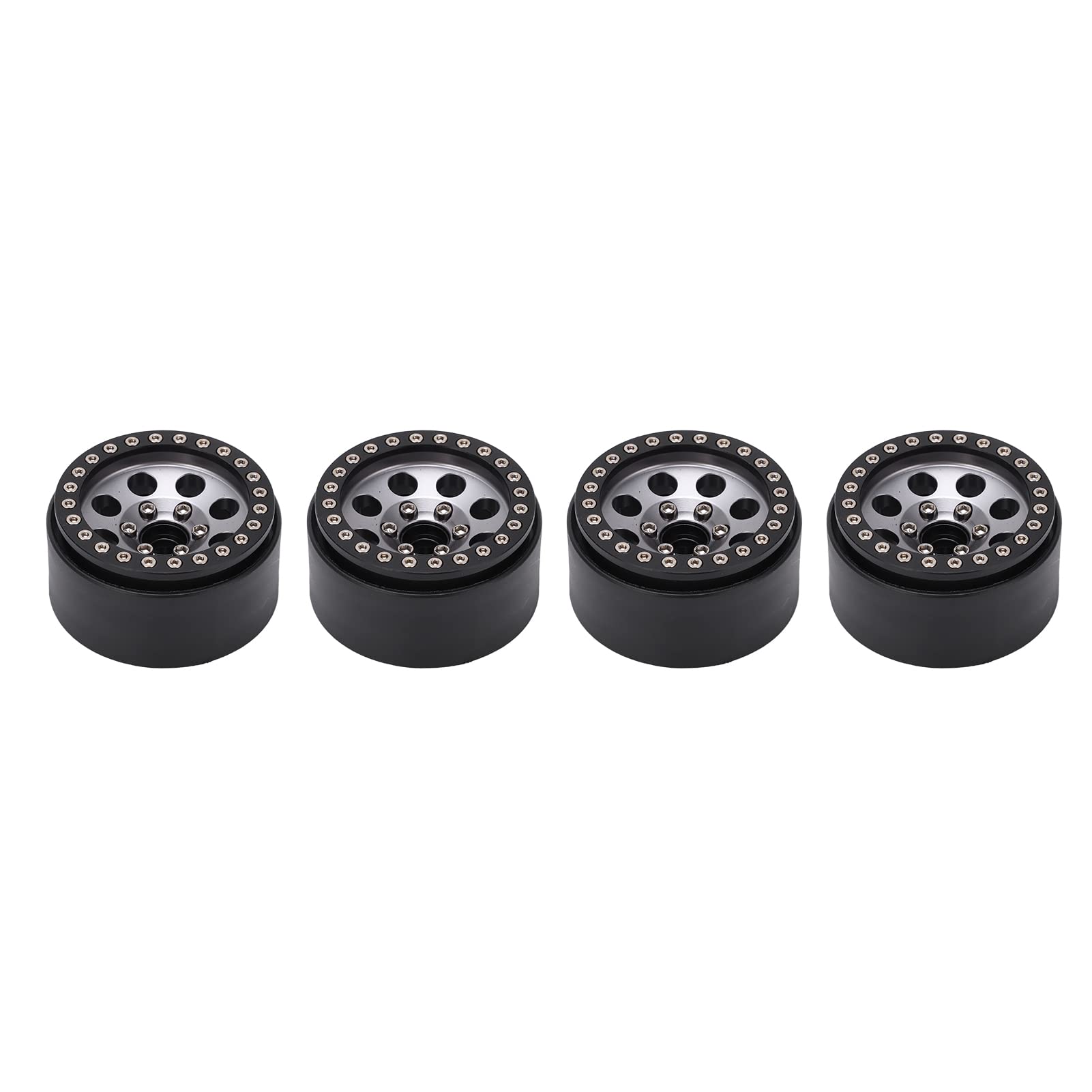 4 sztuki 1,9 cala RC Metal Beadlock 8 otworów okrągłe felgi do SCX10 90046 RC 1/10 Car (kolorowy)