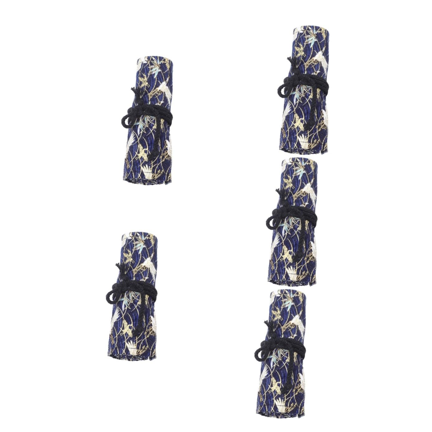 Gadpiparty 5 Pezzi Organizer per Penne Antistrappo Astuccio Arrotolabile Decorativo per Capacità Design per Scuola