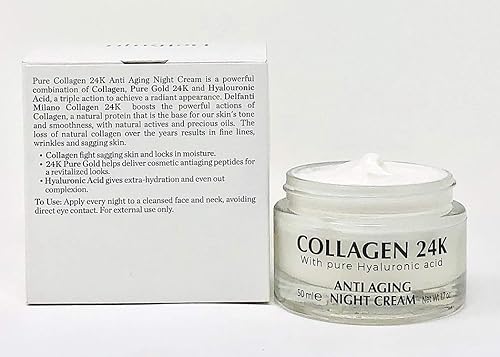 Miniatura 3 de Delfanti Milano  COLLAGENO 24K  Crema de noche antienvejecimiento  con ácido hialurónico puro  Hecho en Italia