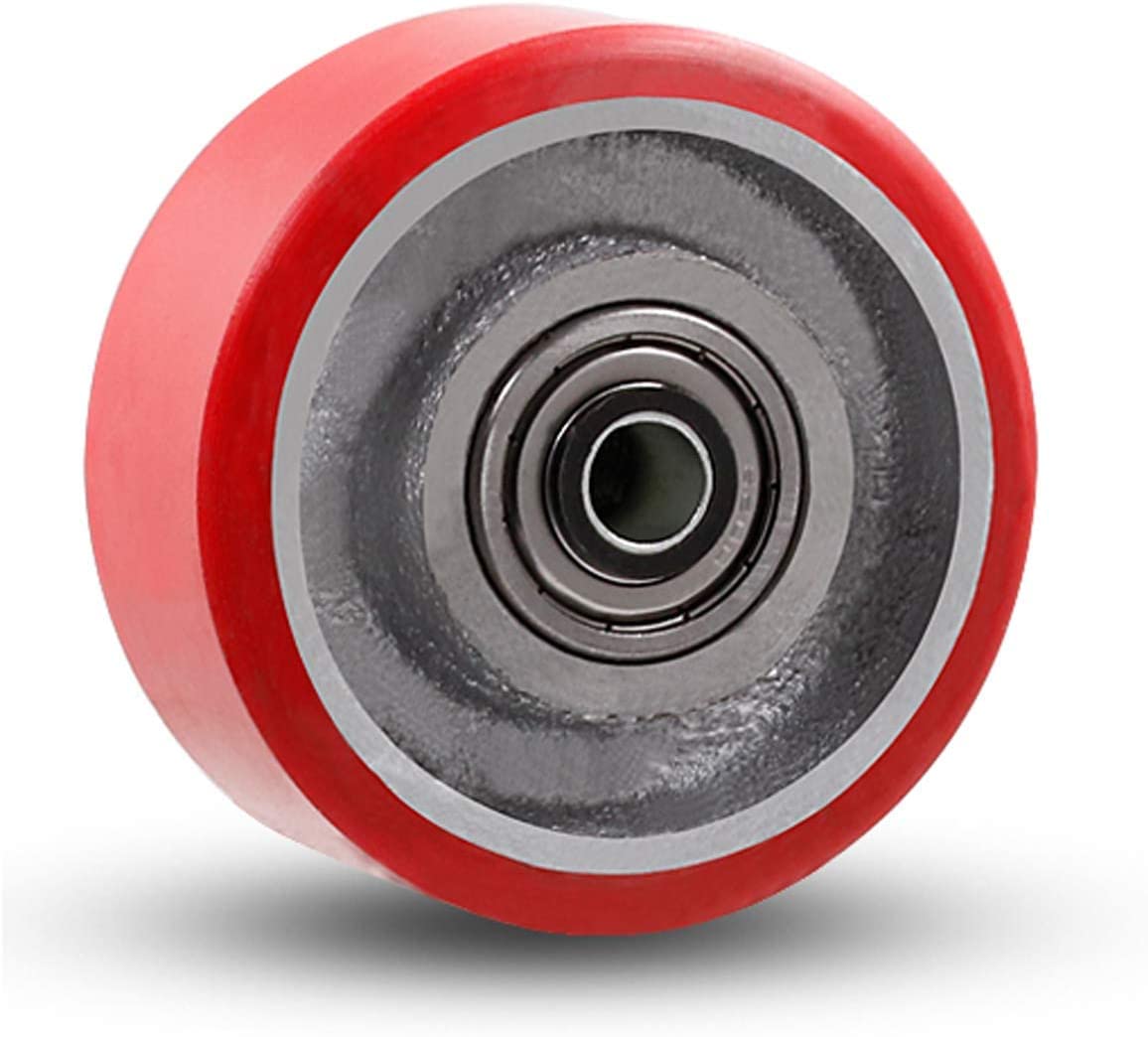 roulettes de Bureau, Lot de 4, pivotantes, à Noyau en Fer et en polyuréthane (PU), Roues de Rechange universelles