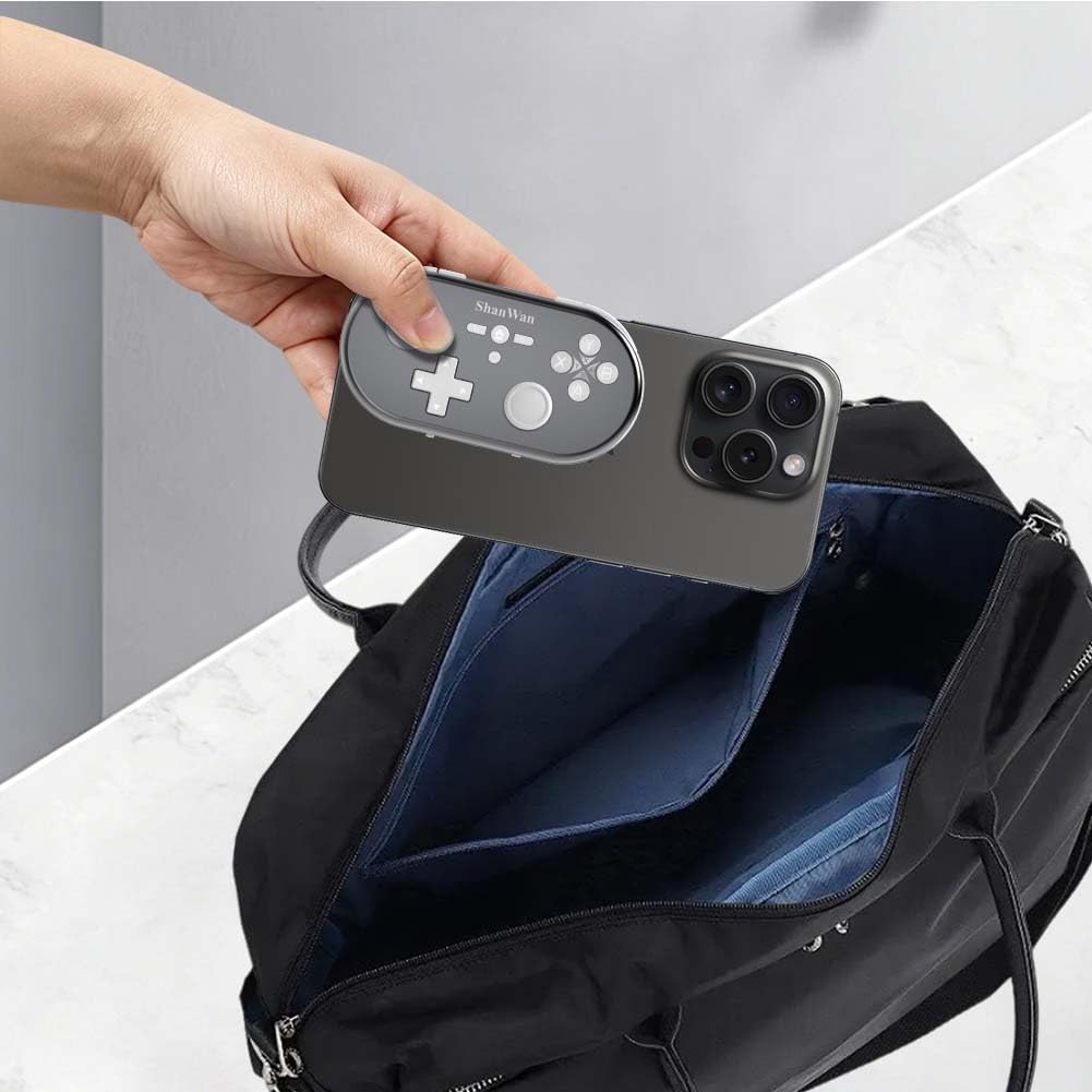 ShanWan Mini manette sans fil pour Switch, PC, iOS, Android, prend en charge le mode clavier pour iPad Procreate (argent)