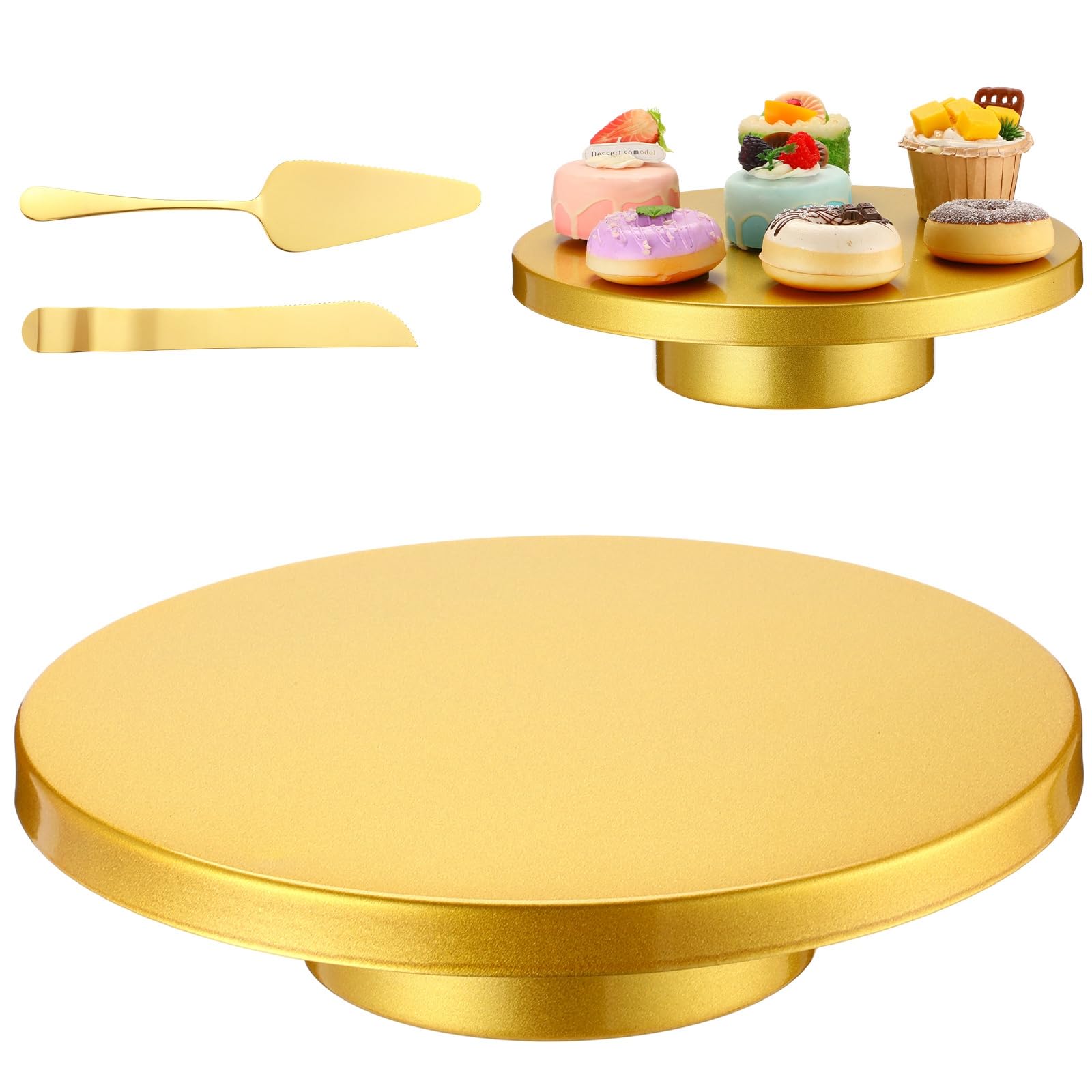 Amazon.com: Wenqik 12 Inch Gold Cake Stand Metal with Knife