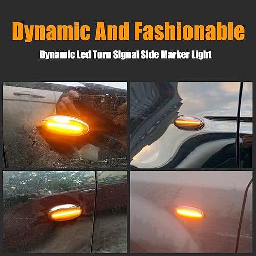 Miniatura 6 de Hacreyatu Para Nissan Navara D22 NP300 1998-05 Datsun Frontier Fiera PickUp Terrano Skystar LED Luz de señal de giro dinámica Lámpara de marcador