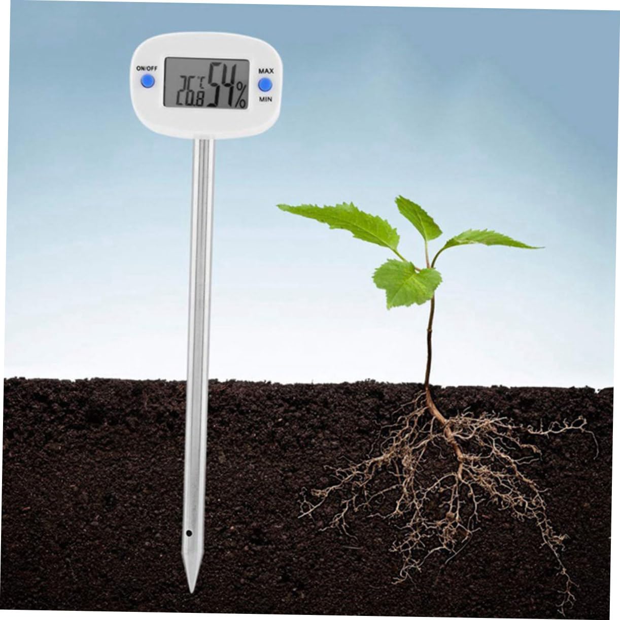 POPETPOP 2pezzi Mini Termometro e Igrometro Per Terreno Tester Di Temperatura e Umidità Per Giardinaggio Strumento Per Controllo Soil Moisture e Soil Testing Per Piante e Orticoltura