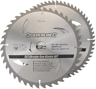 Silverline - 991704 - Lot de 2 - Lames Scie Circulaire Carbure de Tungst&egrave;ne