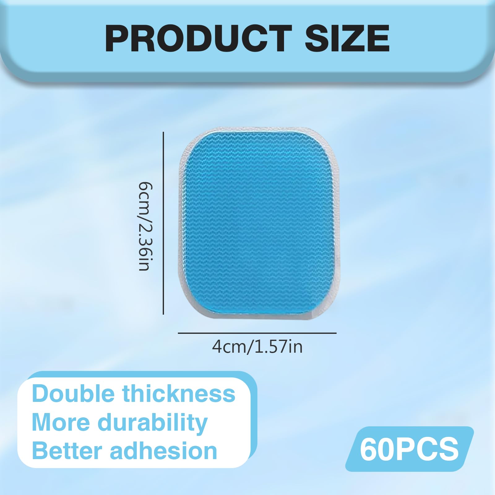 Coussinets De Gel EMS VOSSOT - Lot De 12, 40x40mm, Pour électrostimulation Et Tonification