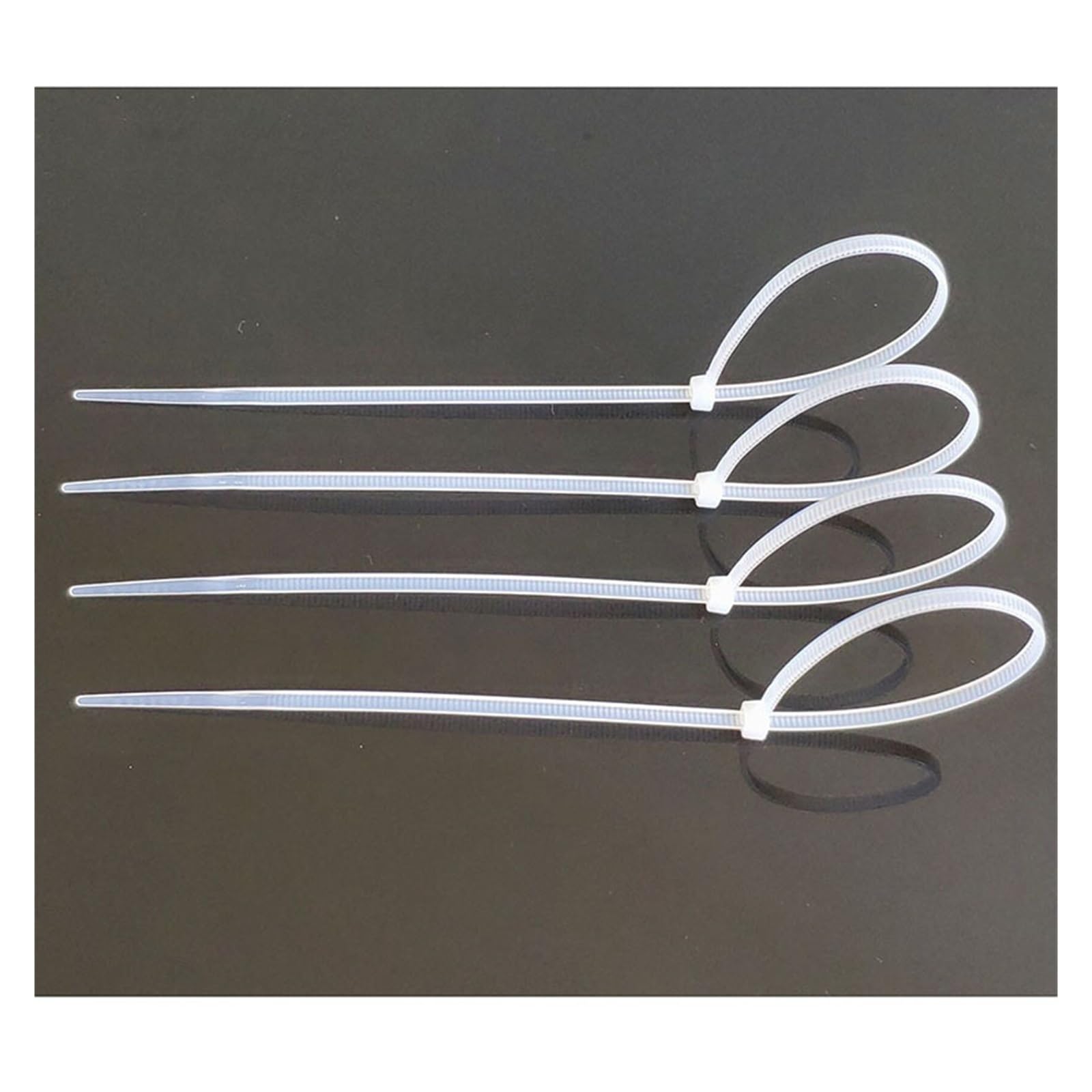 Derencias pesadas con tirolina, Bridas for cables, surtido de bridas for cables, autobloqueantes, 100 piezas(White,4 300mm)