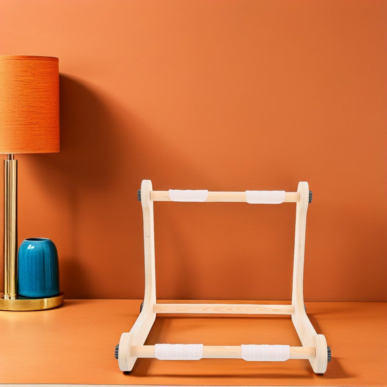 DOITOOL Soporte Ajustable para Aro de Bordar de Madera Maciza Soporte de Regazo y Mesa para Punto de Cruz Bastidor Portátil para Labores de Aguja y Tapices Adecuado para Manualidades y