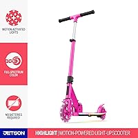 Vista 2 de Jetson Kids Jupiter patinete de 2 ruedas con luz LED para niños, luces LED en el manillar, la columna, las ruedas y la plataforma, manillar