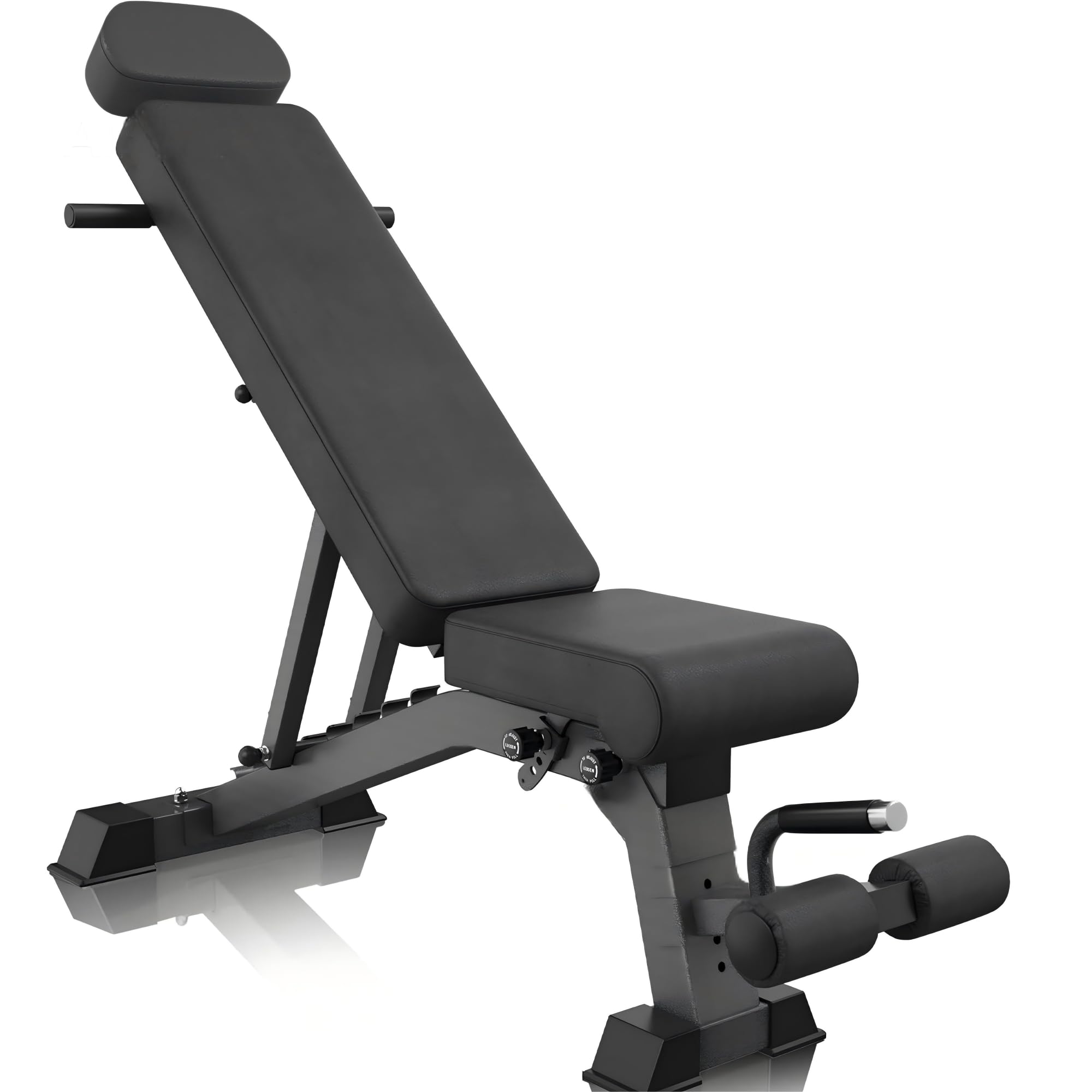 YOUTEN 1300 LB Weight Bench With Headrest Heavy Capacity | 9-4-4 90° Adjustable Incline Decline Exercise Chair for Home Gym More Stable and Durable |