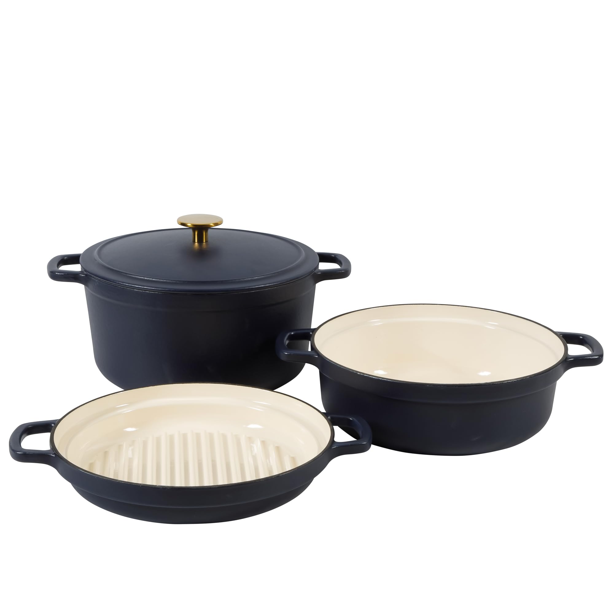 Sur La Table Kitchen Essentials 4-Piece Enameled Cast Iron Stackable Set