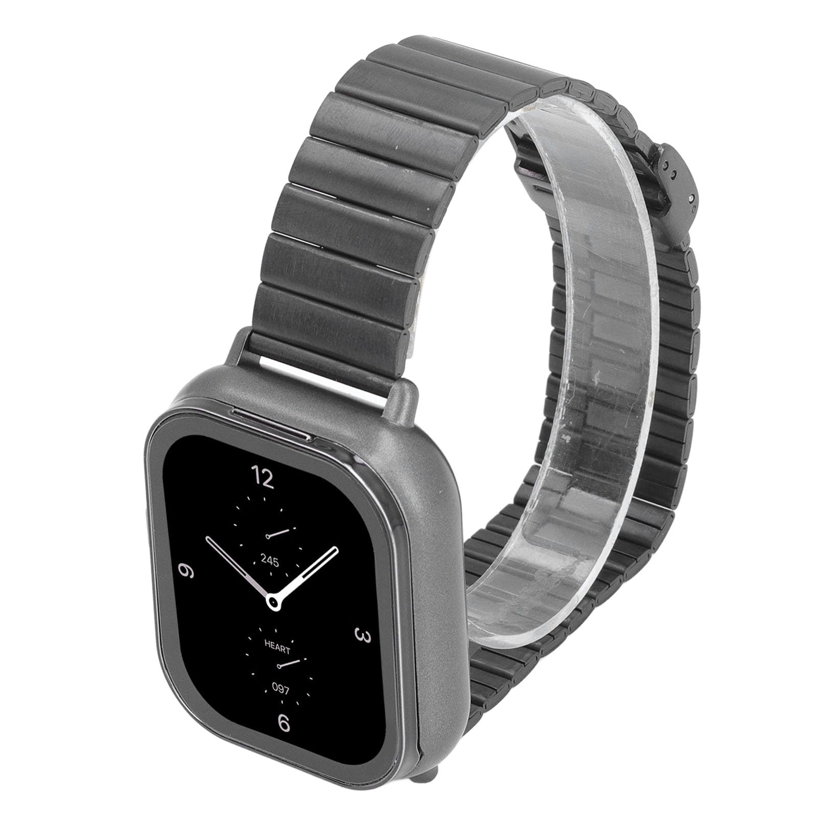 Generic Zegarek Sportowy, Smartwatch z Wieloma Słuchawkami Trybami Sportowymi w Rękach Wywołania Podróży do Podróży (Czarna skorupa (czarna stal))