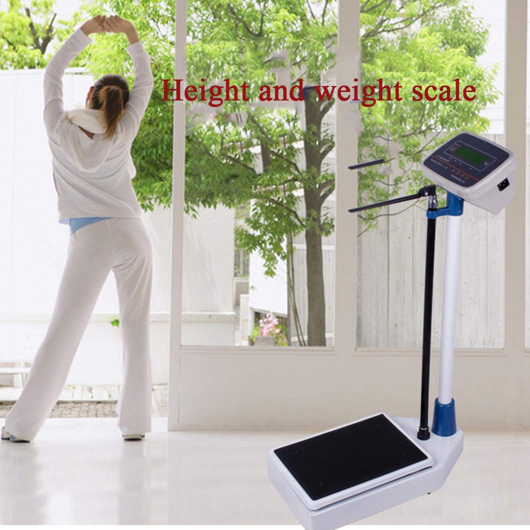 FENOKD Height and Weight Scale,Physician Scale with Height Gauge,LED Display,Smart Digital Electronic Scales,Health Monitor 150KG/330 lbs Capacity