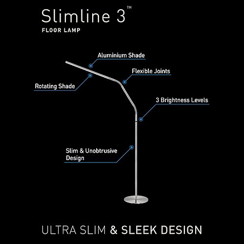 Vista 33 de Daylight Company, LLC U35108 Slimline 3 - Lámpara de mesa LED-80 CRI-Eye Care-4 niveles de brillo, 3,000 LUX a 11.8 in, 1,065 LUMENS-modo DIMMER