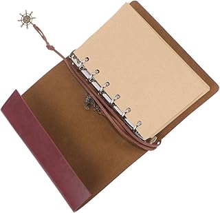 HONMEET Cadernos Em Branco Caderno Para Meninas Diários De Couro A4 Caderno Espiral Caderno De Meninas Diário De Viagem Diário Náutico Bloco De Notas Couro Jotter Fichário Pu Fichário