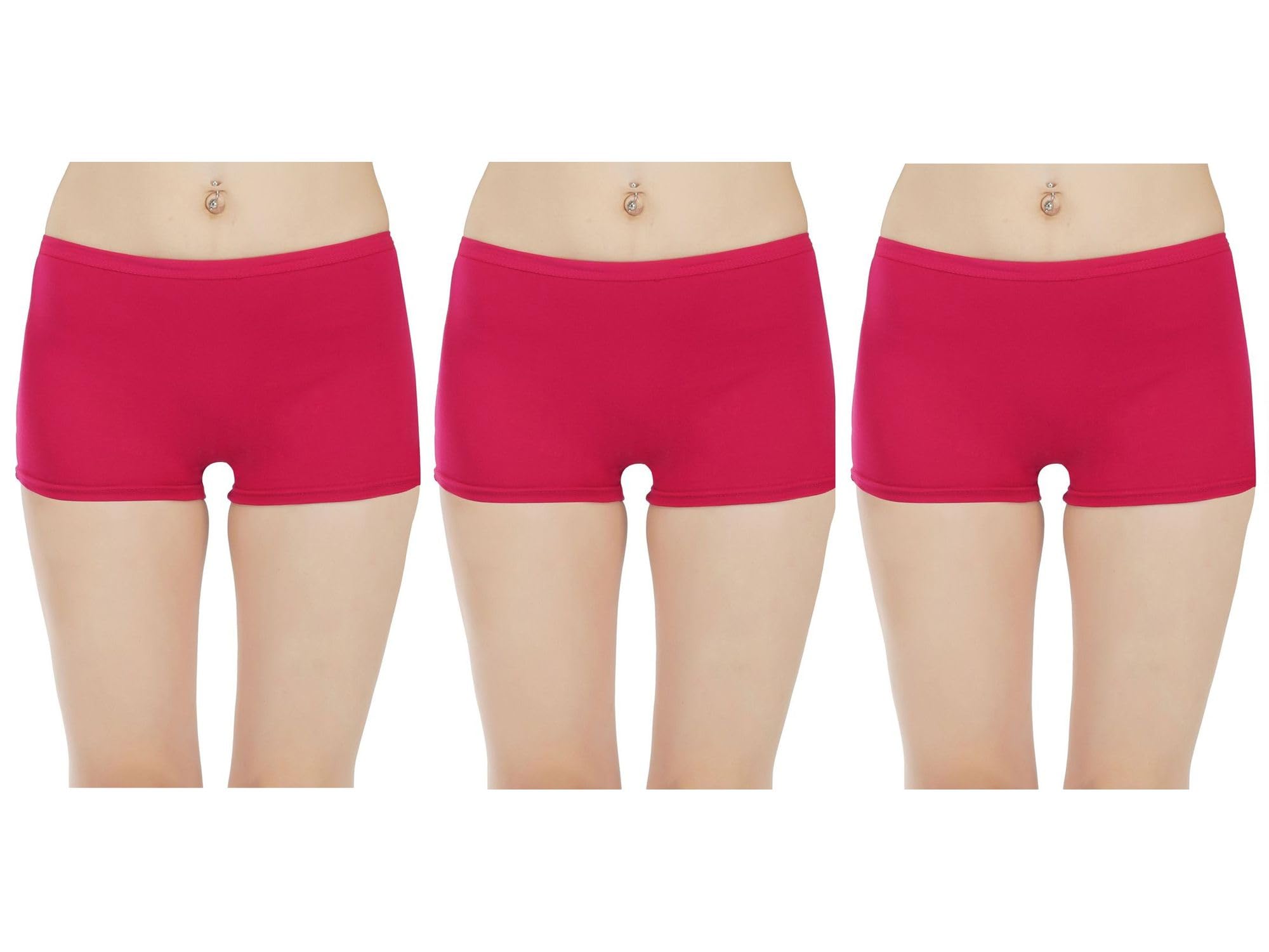 arla apparel Pure Cotton Seamless Plain Solid Boyshort Panties for Women Underwear Briefs Low-Waist Boyshorts Stylish Undergarments | Boy Shorts for Girls, Combo Pack of 3-picture-24