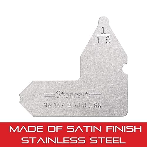 Miniatura 5 de Starrett Calibre de radio de acero inoxidable 167-116 - pulgadas, radio de 116 pulgadas